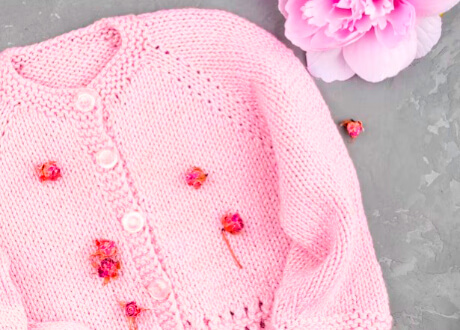 Оформление вязаных изделий