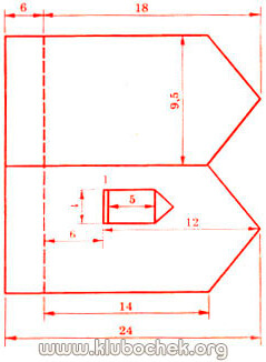 Выкройка варежек