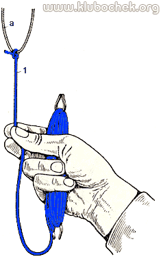 1-й прием плетения первой петли