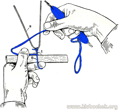 3-й прием плетения первой петли