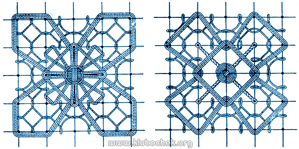 Цветок с лепестками, заполненными воздушнопетельным швом