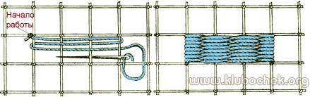 Штопальный шов в горизонтальном направлении
