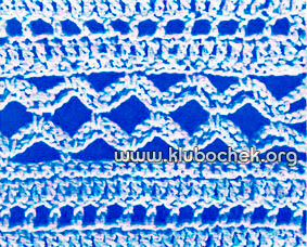 Образец ажурной вязки