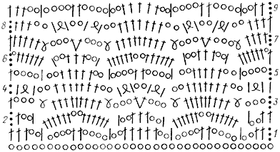 Схема ажурной вязки