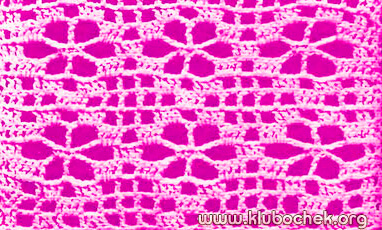 Образец ажурной вязки