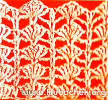 Образец ажурной вязки