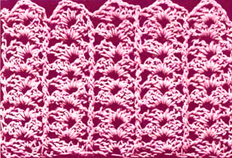 Образец ажурной вязки