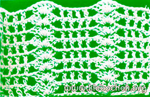 Образец ажурной вязки