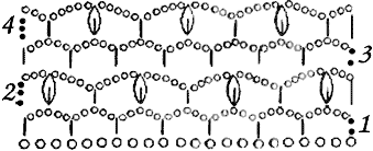 Схема ажурной вязки