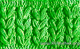 Образец рельефной вязки с бугорками
