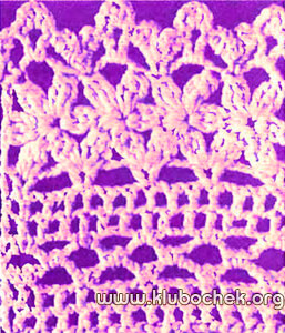 Широкое краевое кружево с цветочным орнаментом