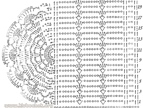 Кружево с полукруглыми фестонами