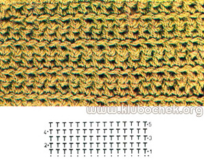 Гладь из столбиков без накида