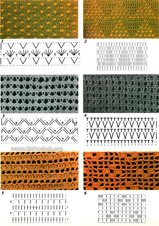 Подборка схем и образцов ажурной вязки