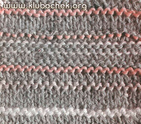 Разноцветная изнаночная вязка