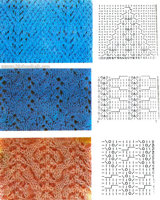 Узоры ажурной вязки