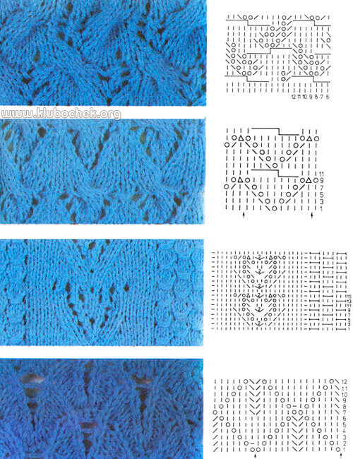 Узоры ажурной вязки