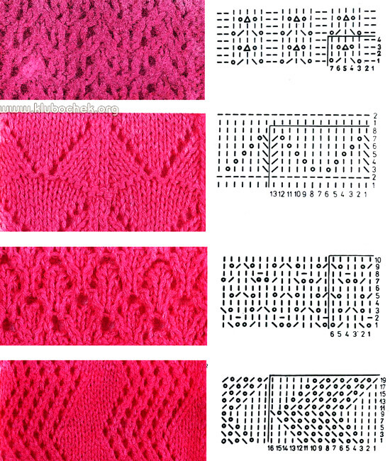 Узоры ажурной вязки