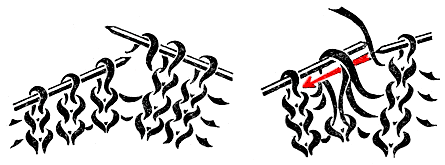 Вытянутая петля с накидом