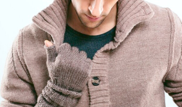 Цельновязаный отложной воротник