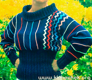 Джемпер, связанный вертикально - www.klubochek.org