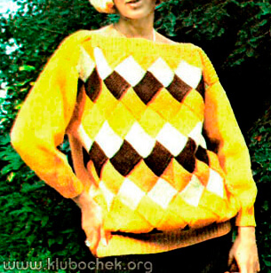 Блузон в косую клетку - www.klubochek.org
