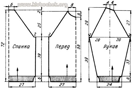 Выкройка мужского джемпера - www.klubochek.org
