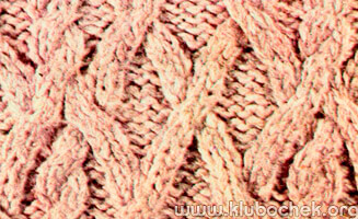 Рельефный узор для джемпера «сложные жгуты» - www.klubochek.org