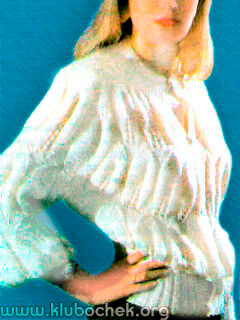 Жакет с узором «листья» - www.klubochek.org