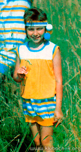 Летний комплект из майки и юбки для девочки - www.klubochek.org