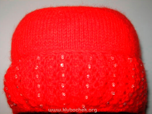 Шапка-шлем для девочки, вышитая бисером (5-6 лет) - www.klubochek.org