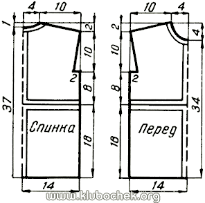 Двухцветное платье для девочки / www.klubochek.org