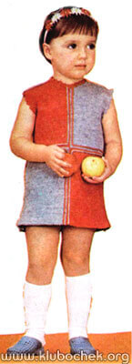 Двухцветное платье для девочки / www.klubochek.org